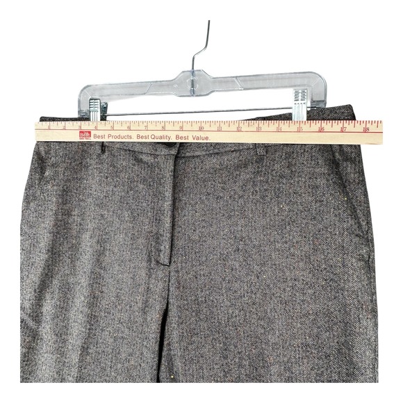 Talbots Petite Trousers Raleigh Herringbone Tweed Wool Blend Womens 14P Lined - Picture 2 of 10